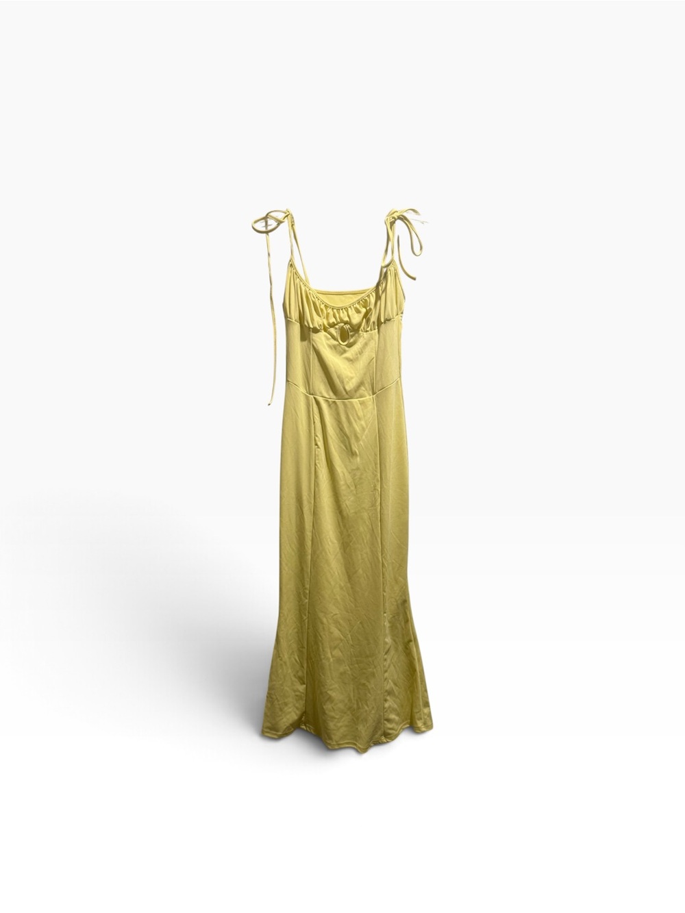 EUC SHEIN Yellow Maxi Dress with Tie Straps